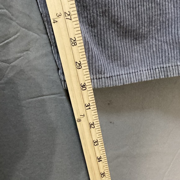 L L Bean Womens Corduroy Pants Gray Pleated High Rise Size 16 Made in USA - Picture 8 of 9